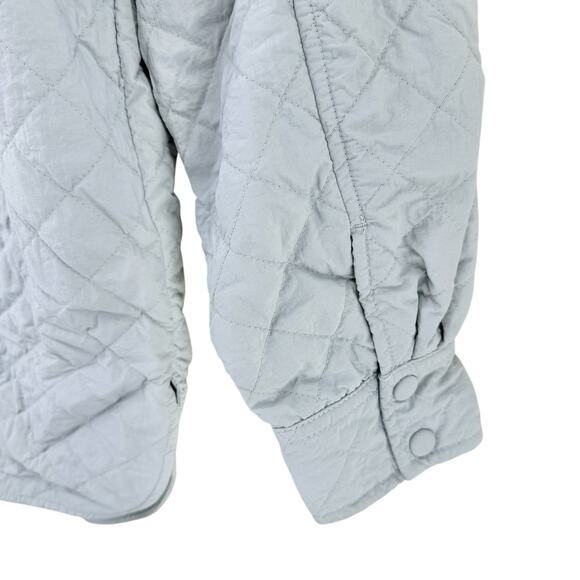 H&M oversized quilted Shacket shirt jacket in gray women’s size medium - Picture 6 of 10